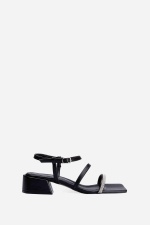 Taşlı Kalın Kısa Topuklu Sandalet EMY3007C