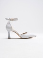 New İnca Beyaz Kadın Yüksek Kadeh Topuklu Ayakkabı