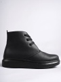 New Matteo Erkek Siyah Deri Günlük Bot