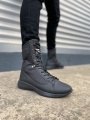 Otre Bağcıklı Ortopedik Taban Günlük Cilt Erkek Askeri Postal Bot CST Siyah