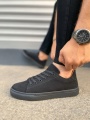 Mode Bağcıklı Siyah Süet Erkek Günlük Sneaker Ayakkabı