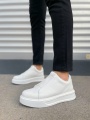 Alba Bağcıksız Cilt Beyaz Erkek Günlük Sneaker Ayakkabı