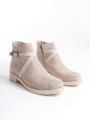 ALMILA Fermuarlı Lastikli Ortopedik Taban Suya ve Soğuğa Dayanıklı Topuklu Süet Kadın Bot TT Ten