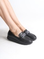 ANNA Ortopedik Rahat Taban Toka Detaylı Klasik Babet Anne Ayakkabısı ST Siyah