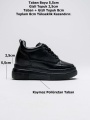 Opu Kadın Gizli Topuk Siyah Spor Ayakkabı