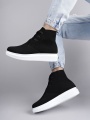 Matteo Bağcıklı Süet Erkek Günlük Spor Siyah Beyaz Bot