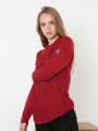 Velmora Premium Biskilet Yaka Kolu Armalı - Kırmızı