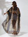 Kadın Rahat Kesim Şifon Kimono - Leopar