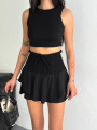 Velmora  Ayrobin Şortlu Etek - Siyah -