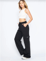 Zunex Kargo Cepli Palazzo Kadın Eşofman Altı - Siyah