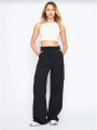 Zunex Kargo Cepli Palazzo Kadın Eşofman Altı - Siyah