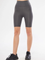 Yüksek Bel Biker Sporcu Şort - Füme