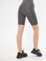 Yüksek Bel Biker Sporcu Şort - Füme