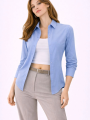 Kadın Uzun Kollu Gömlek Düğmeli Klasik Yaka Günlük ve Ofis Şıklığına uygun - Mavi