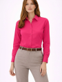 Kadın Uzun Kollu Gömlek Düğmeli Klasik Yaka Günlük ve Ofis Şıklığına uygun - Fuşya