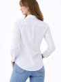 Kadın Uzun Kollu Gömlek Düğmeli Klasik Yaka Günlük ve Ofis Şıklığına uygun - Beyaz