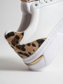 Vega Leopar Detaylı Beyaz Kadın Spor Ayakkabı