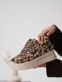 Alice Kadın Leopar Desenli Gizli Topuklu Sneaker