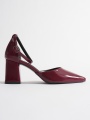 Nerod Bordo Rugan Kadın Topuklu Ayakkabı