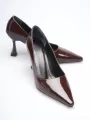 Kadın Rugan Acı Kahve Stiletto TR08MS27M