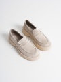 Rion Kadın Günlük Bej Süet Loafer Ayakkabı