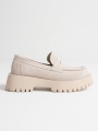 Rion Kadın Günlük Bej Süet Loafer Ayakkabı