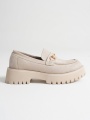 Aral Toka Detaylı Bej Süet Günlük Loafer Ayakkabı