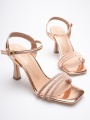 Rose Gold Taşlı İnce Topuklu Abiye Sandalet TR20MY15G