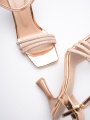 Rose Gold Taşlı İnce Topuklu Abiye Sandalet TR20MY15G