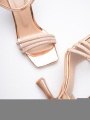 Verna Rose Gold Taşlı İnce Topuklu Abiye Sandalet