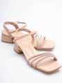 Kadın Nude Taş Detaylı Kalın Topuklu Şık Sandalet TR20MY26D