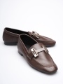 Kadın Acı Kahve Şık Tokalı Günlük Ayakkabı TR27MS05C