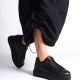 BİANA Bağcıklı Ortopedik Taban Kadın Sneaker Ayakkabı ST Siyah