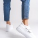 VALENCİA Bağcıksız Cırt Cırtlı Ortopedik Taban Kadın Sneaker Ayakkabı BT Beyaz