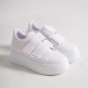 VALENCİA Bağcıksız Cırt Cırtlı Ortopedik Taban Kadın Sneaker Ayakkabı BT Beyaz