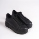 BİANA Bağcıklı Ortopedik Taban Kadın Sneaker Ayakkabı ST Siyah