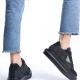 PRAG Bağcıklı Ortopedik Taban Desenli Kadın Sneaker Ayakkabı ST Siyah