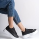BIANA Bağcıklı Ortopedik Taban Kadın Sneaker Ayakkabı BT Siyah