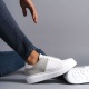 Boost Bağcıklı Cilt Süet Erkek Günlük Sneaker Ayakkabı BT Beyaz/Gri