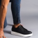Boost Bağcıklı Cilt Erkek Günlük Sneaker Ayakkabı BT Siyah