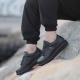 SLW151 Boost Bağcıklı Cilt Erkek Günlük Sneaker Ayakkabı ST Siyah