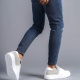 Warrior Bağcıklı ve Fermuarlı Cilt Süet Erkek Günlük Sneaker Ayakkabı BT Beyaz/Gri
