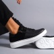 Warrior Bağcıklı ve Fermuarlı Cilt Süet Erkek Günlük Sneaker Ayakkabı BT Siyah