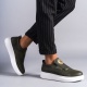Hippo Bağcıksız Cilt Erkek Günlük Sneaker Ayakkabı BT Haki