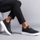 Hippo Bağcıksız Cilt Erkek Günlük Sneaker Ayakkabı BT Siyah
