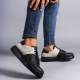 Boost Bağcıklı Cilt Süet Erkek Günlük Sneaker Ayakkabı ST Siyah/Gri