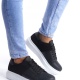 Boost Bağcıklı Cilt Süet Erkek Günlük Sneaker Ayakkabı BT Siyah