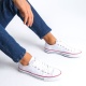 Luke Beyaz Bağcıklı Keten Kumaş Erkek Günlük Sneaker Ayakkabı
