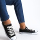 Luke Siyah Bağcıklı Keten Kumaş Erkek Günlük Sneaker Ayakkabı