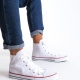 AXE Beyaz Bağcıklı Keten Kumaş Erkek Günlük Sneaker Ayakkabı